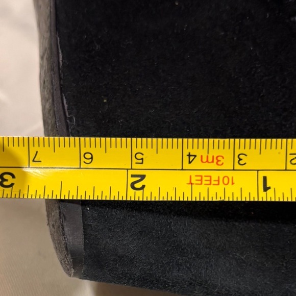 Tory Burch Black Suede Gold Accents Wedge Knee High Boots Women's Size 5 - Picture 8 of 10